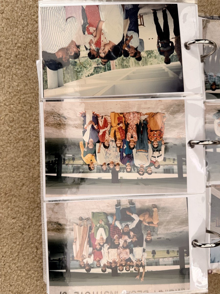 Album page with three prints